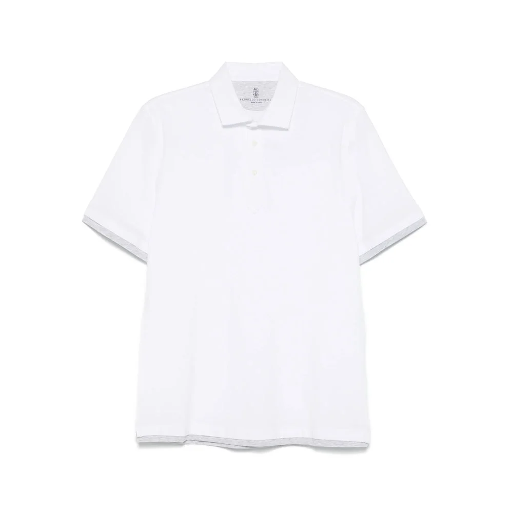 Brunello Cucinelli White Polo Shirts Men - 1