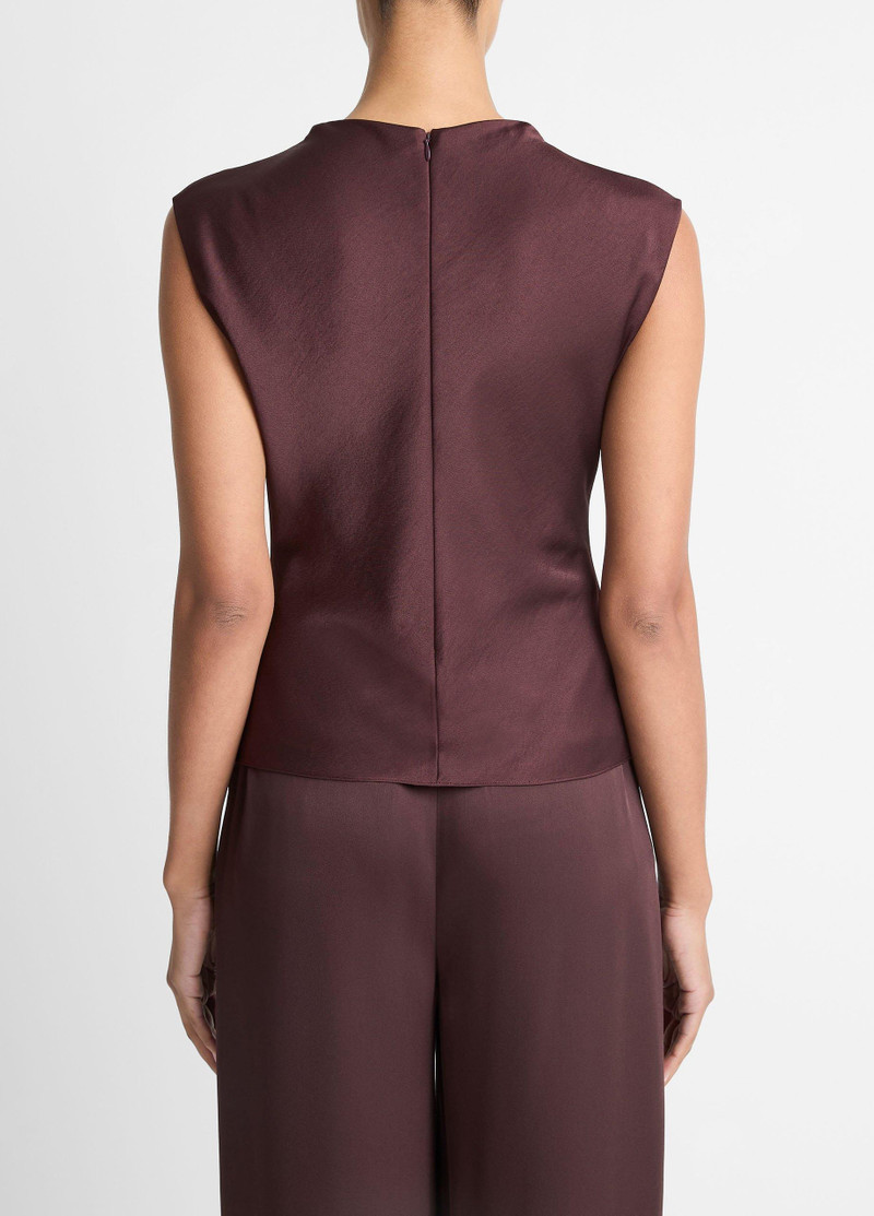 Vince Satin Draped Cowl-Neck Top outlook