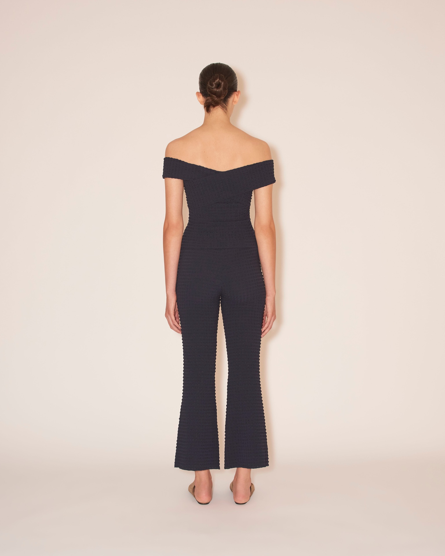 TESA - Cropped kick flare trouser - Navy - 5