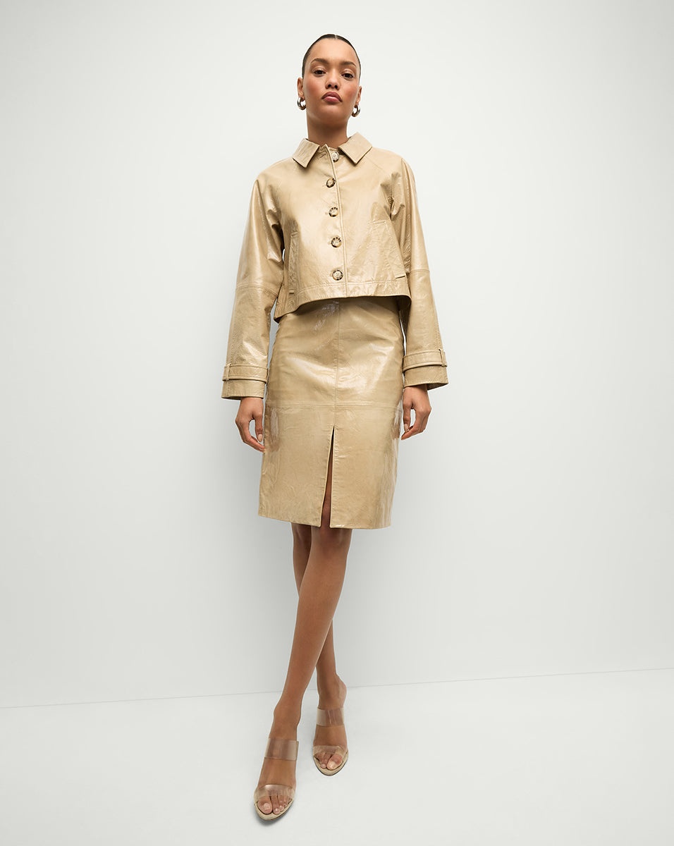 ANDERSON COATED LEATHER SKIRT - 7