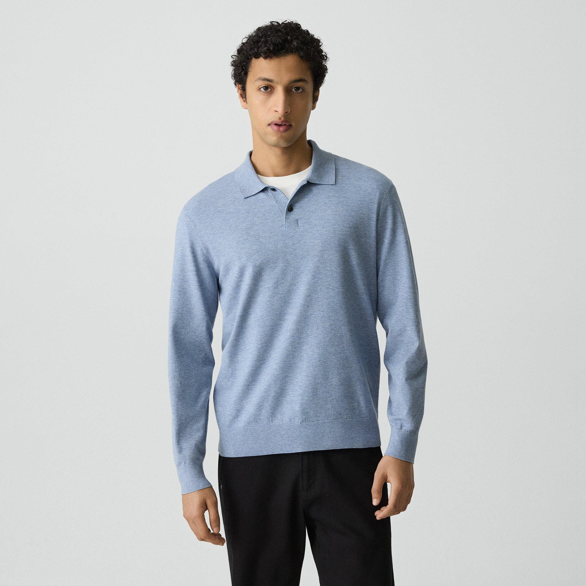 Goris Long-Sleeve Polo Shirt in Light Bilen - 2