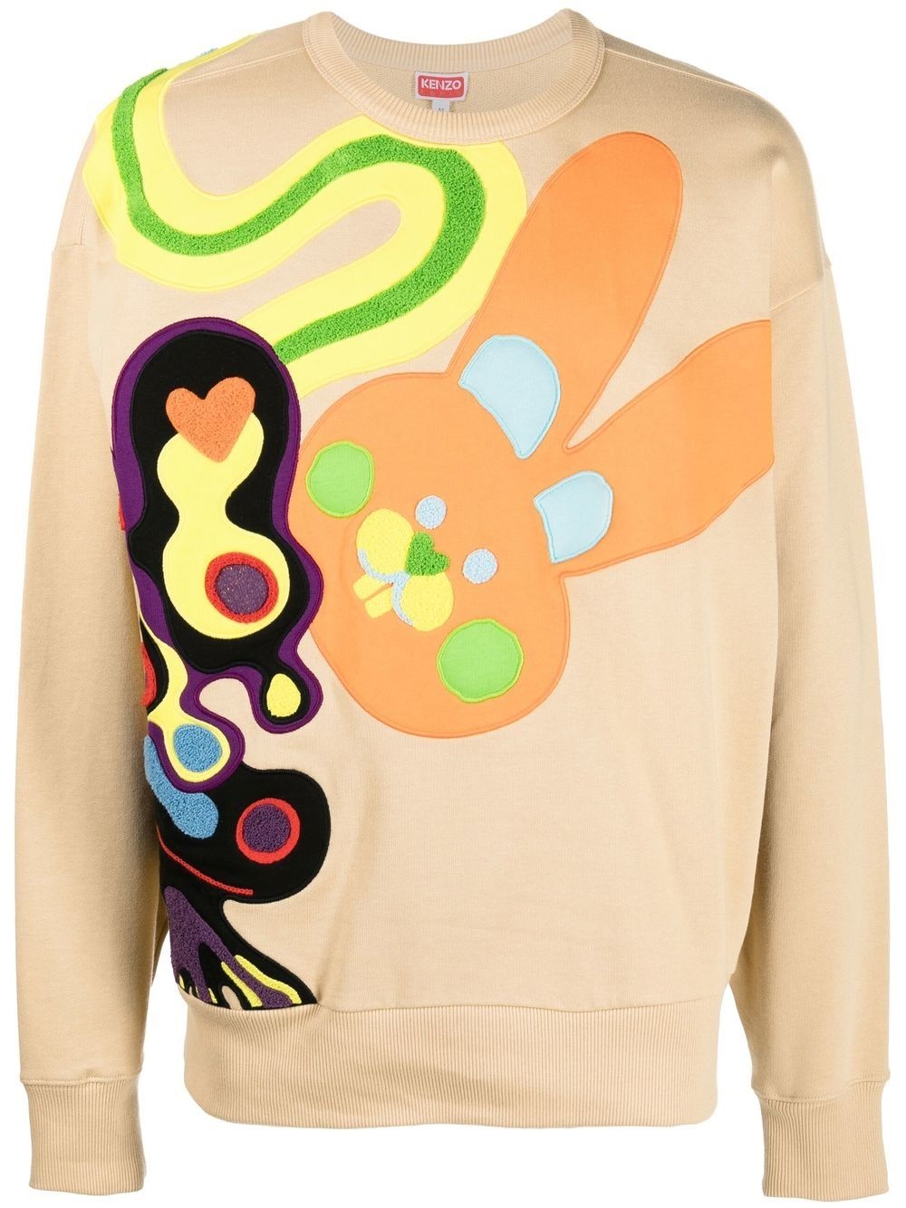 appliqué-detail sweatshirt - 1