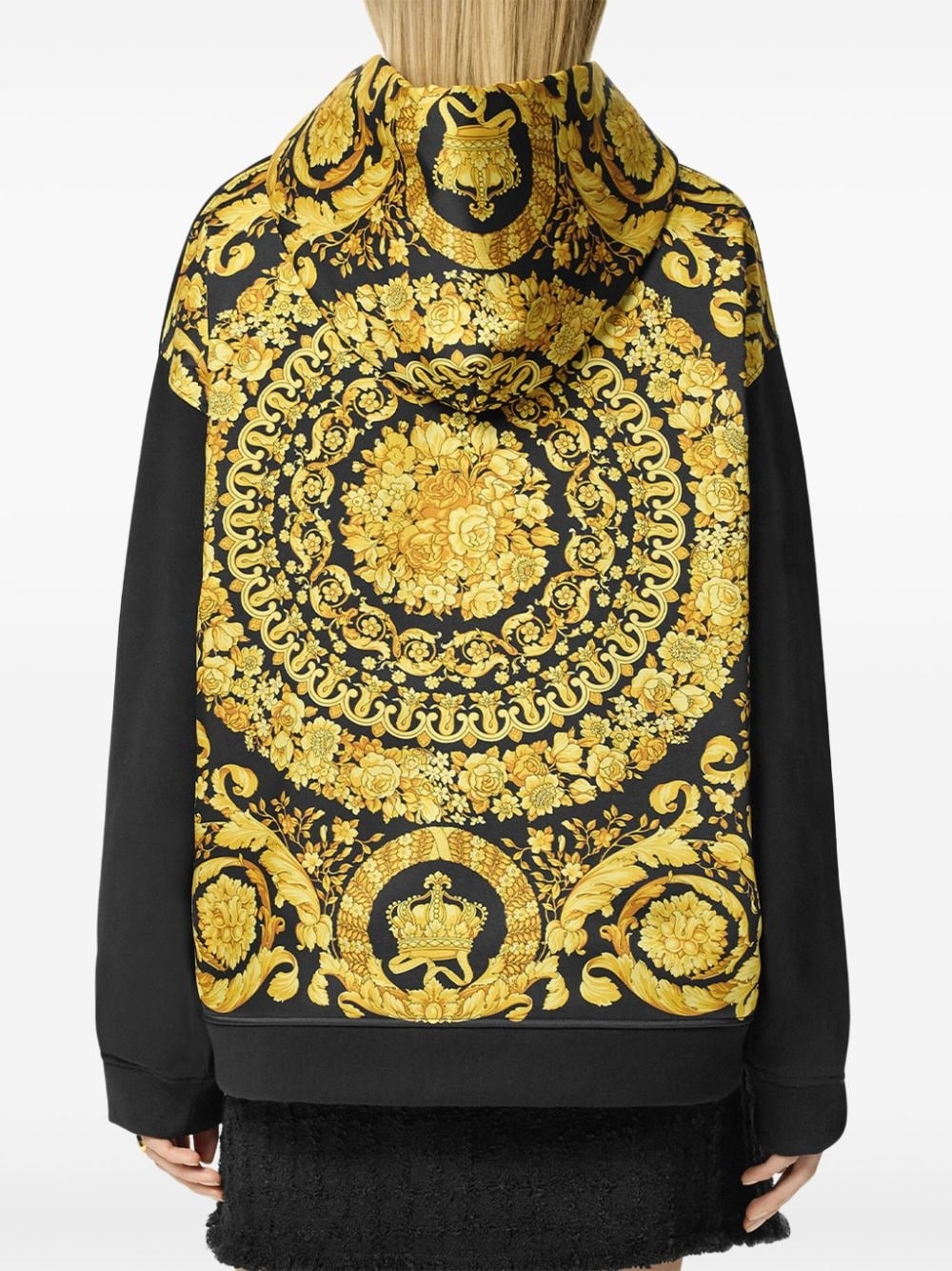 Barocco panelled hoodie - 3