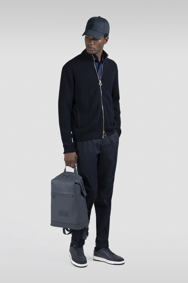 Paul & Shark TWO-TONE PIQUÉ COTTON POLO SHIRT WITH SHARK FIN EMBROIDERY outlook