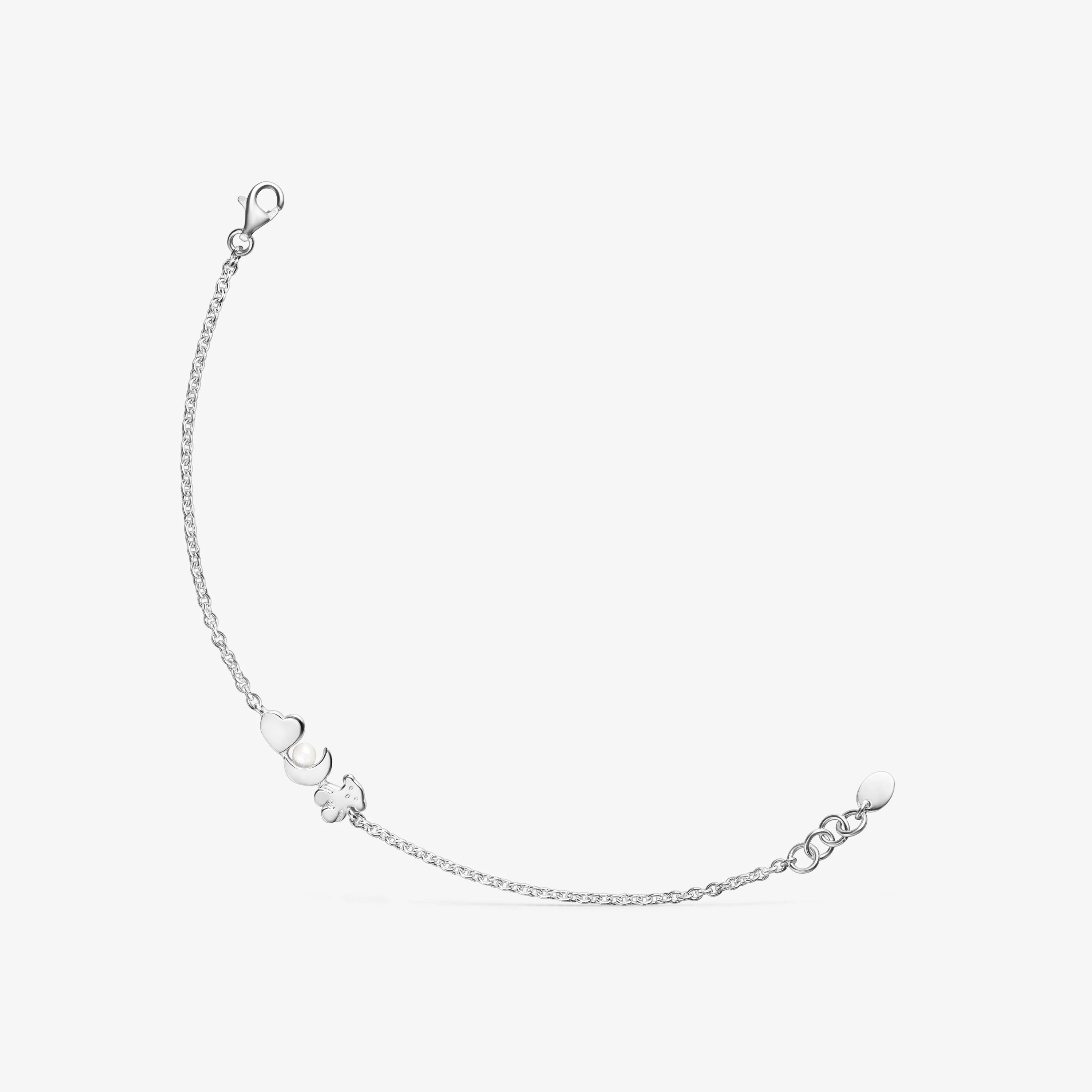 Nocturne Silver Bracelet with Pearl - 1