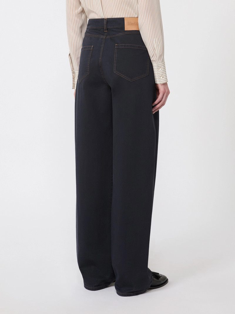 FATUO Cotton satin baggy trousers - NAVY 4