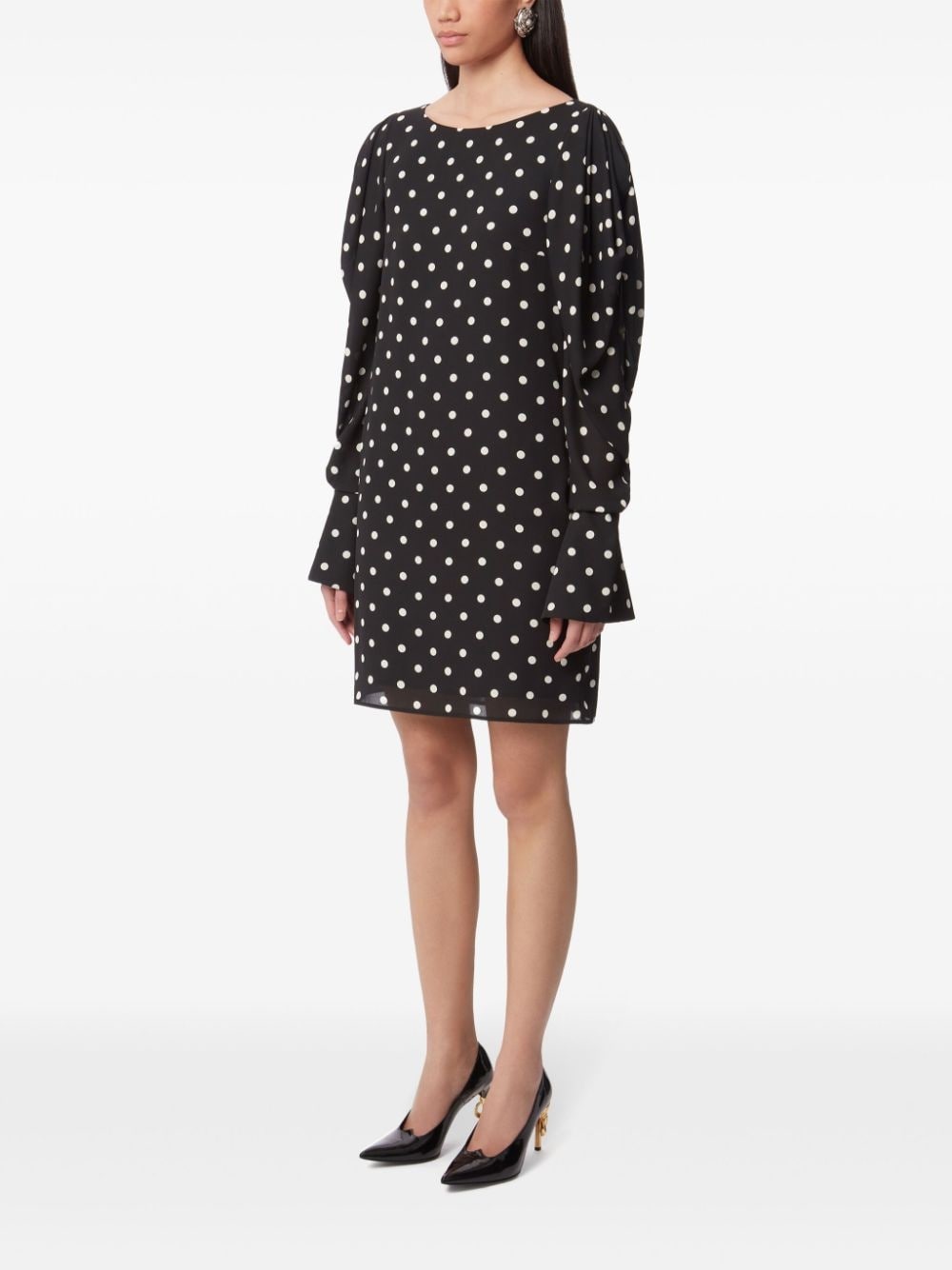 polka-dot print shift dress - 3