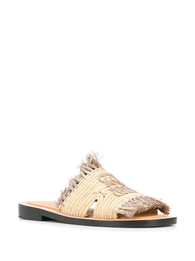 Loewe raffia flat sandals outlook