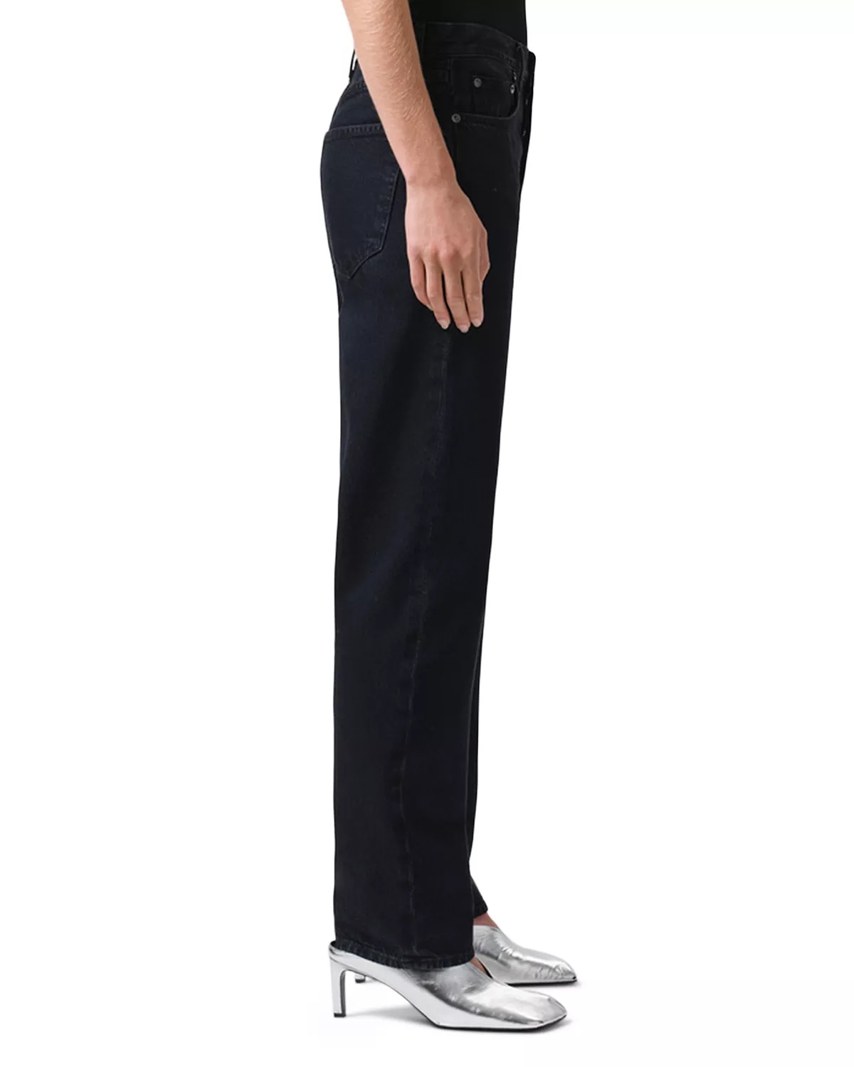 '90s Pinch Waist High Rise Straight Jeans in Crushed - 3