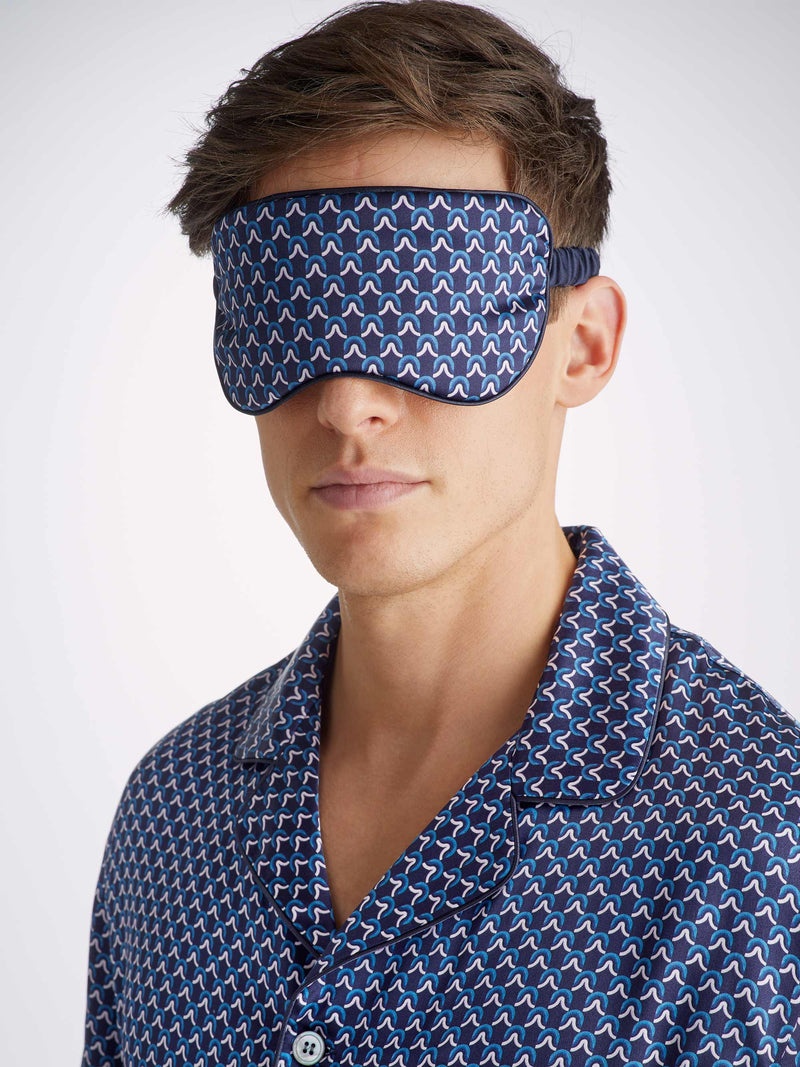 Eye Mask Brindisi Silk Satin Navy - 8