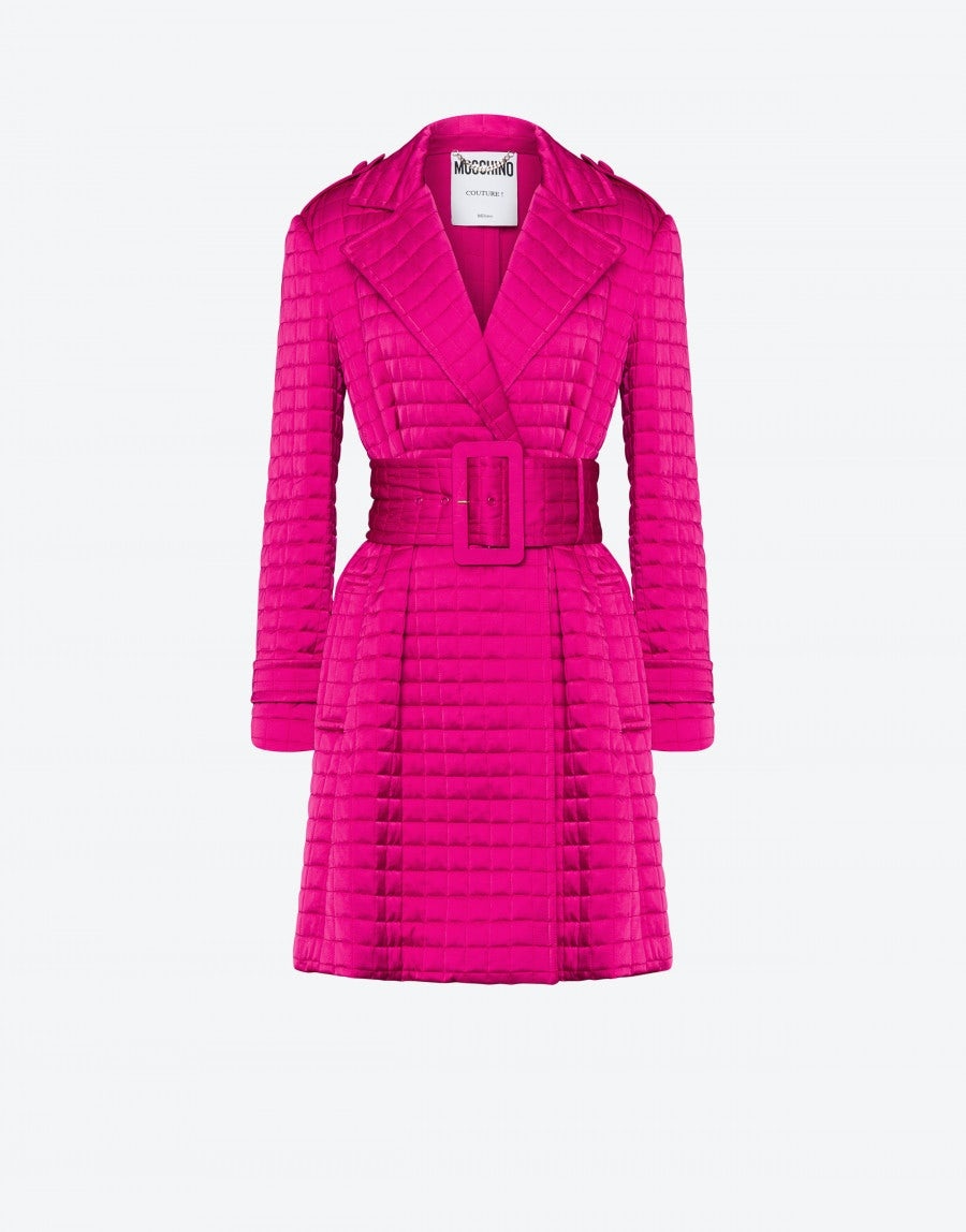 QUILTED SATIN COAT - 1