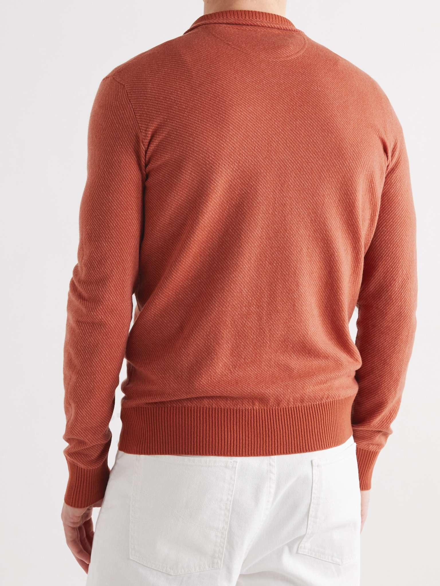 Roadster Striped Cashmere Half-Zip Sweater - 4