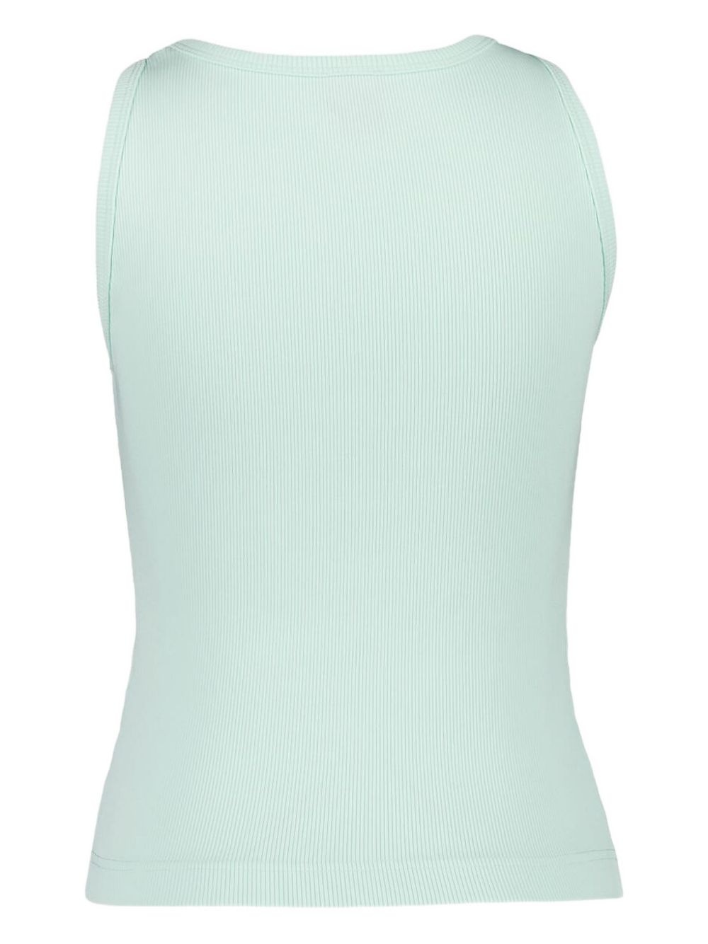 rine-ribbed square-neck tank top - 2