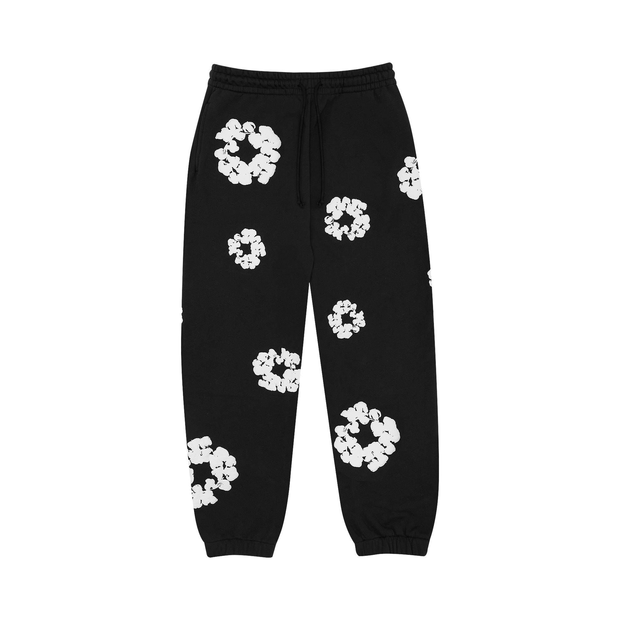 Denim Tears The Cotton Wreath Sweatpants 'Black' - 1