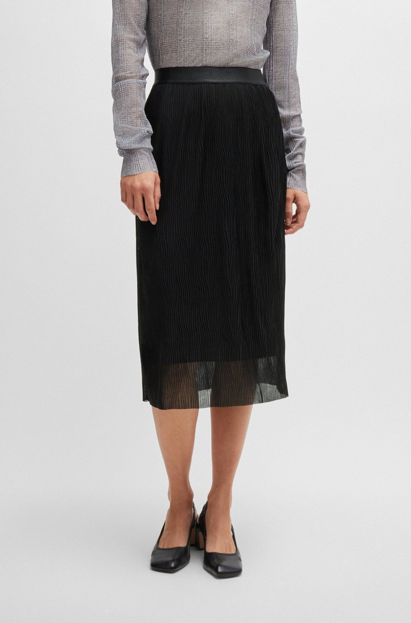 STRETCH-TULLE SKIRT WITH WAVY PLISSÉ PLEATS 2