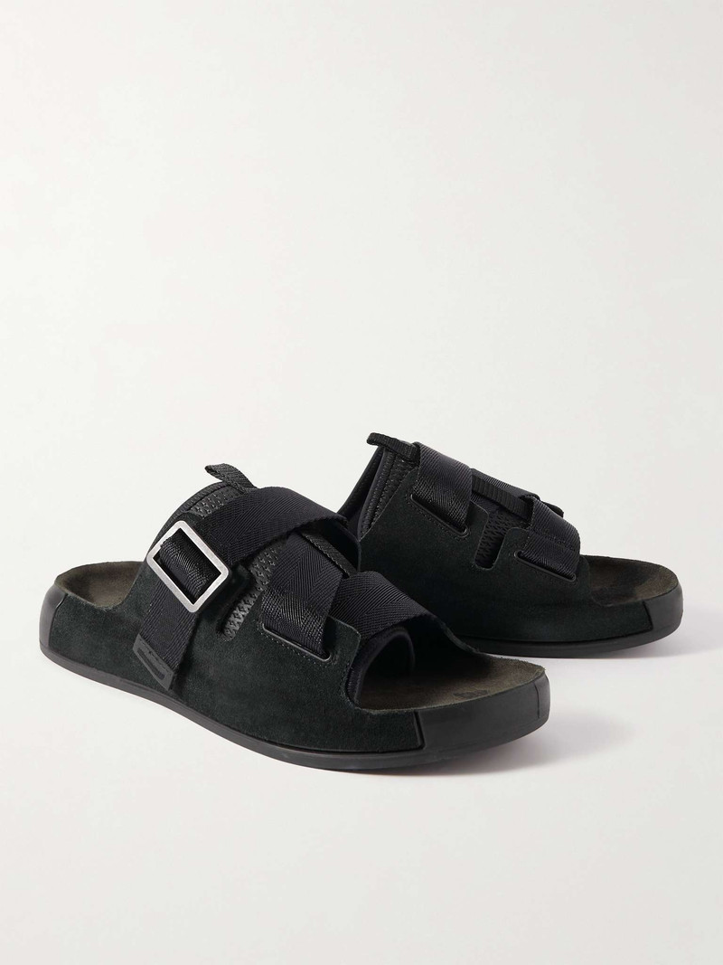 Suede and Mesh Sandals 4