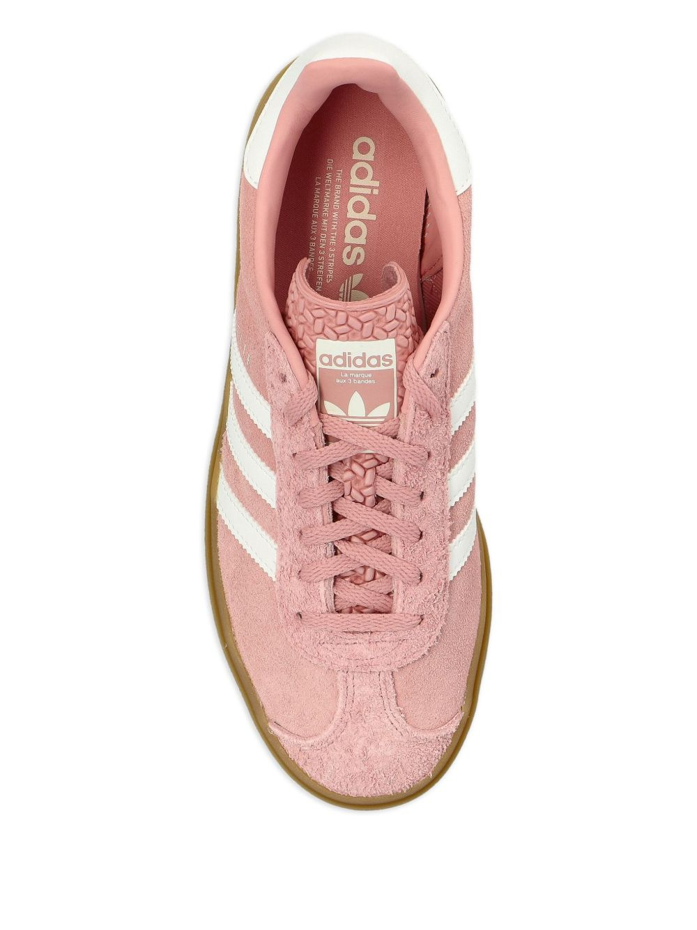 Gazelle Bold suede three-stripe sneakers - 3