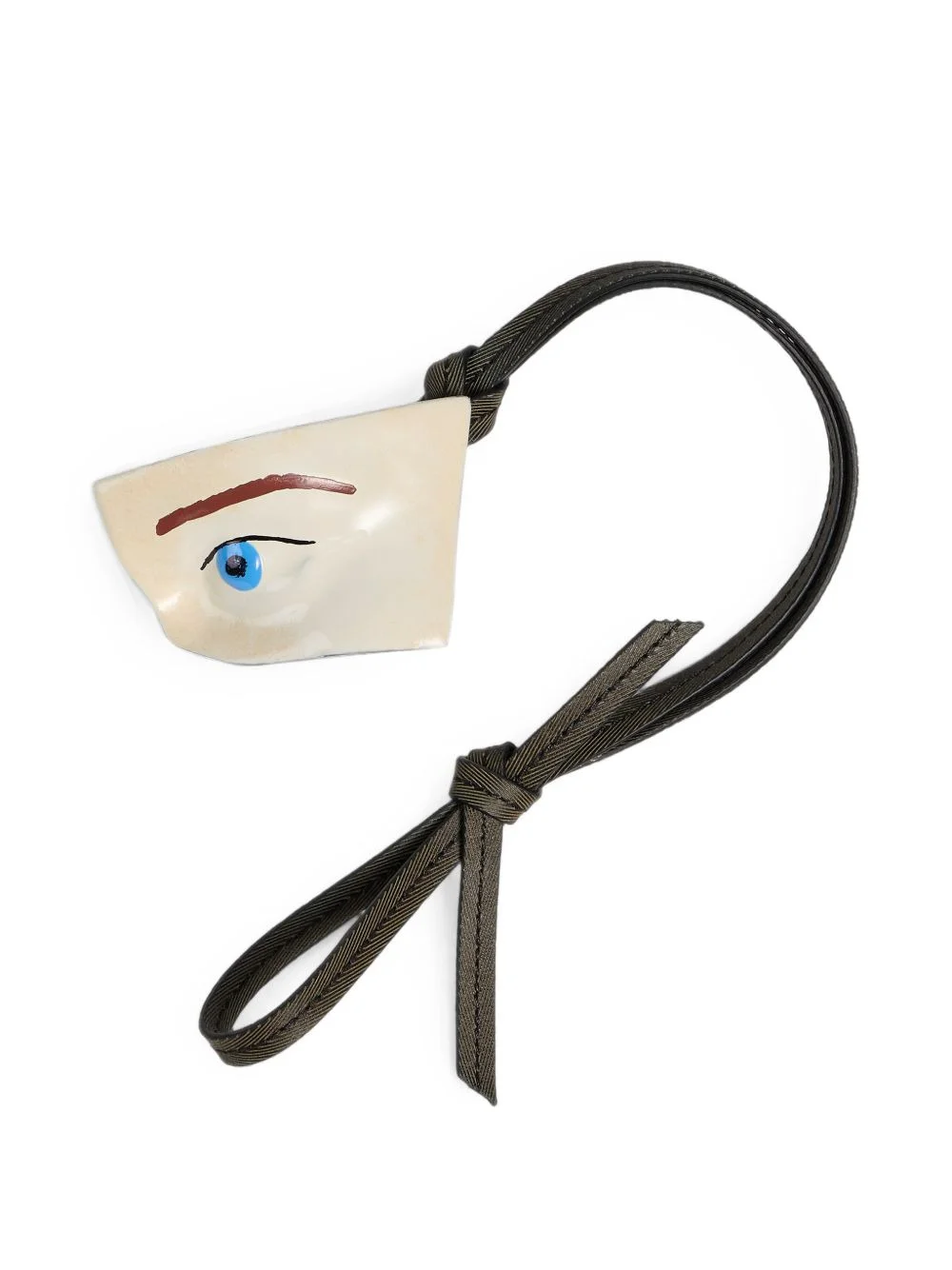 Broken Doll Face large bag charm - 1