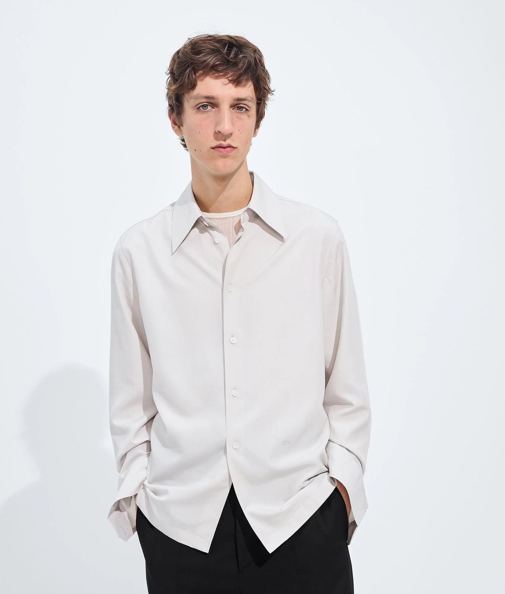 Matte Silk Toile Shirt - 1