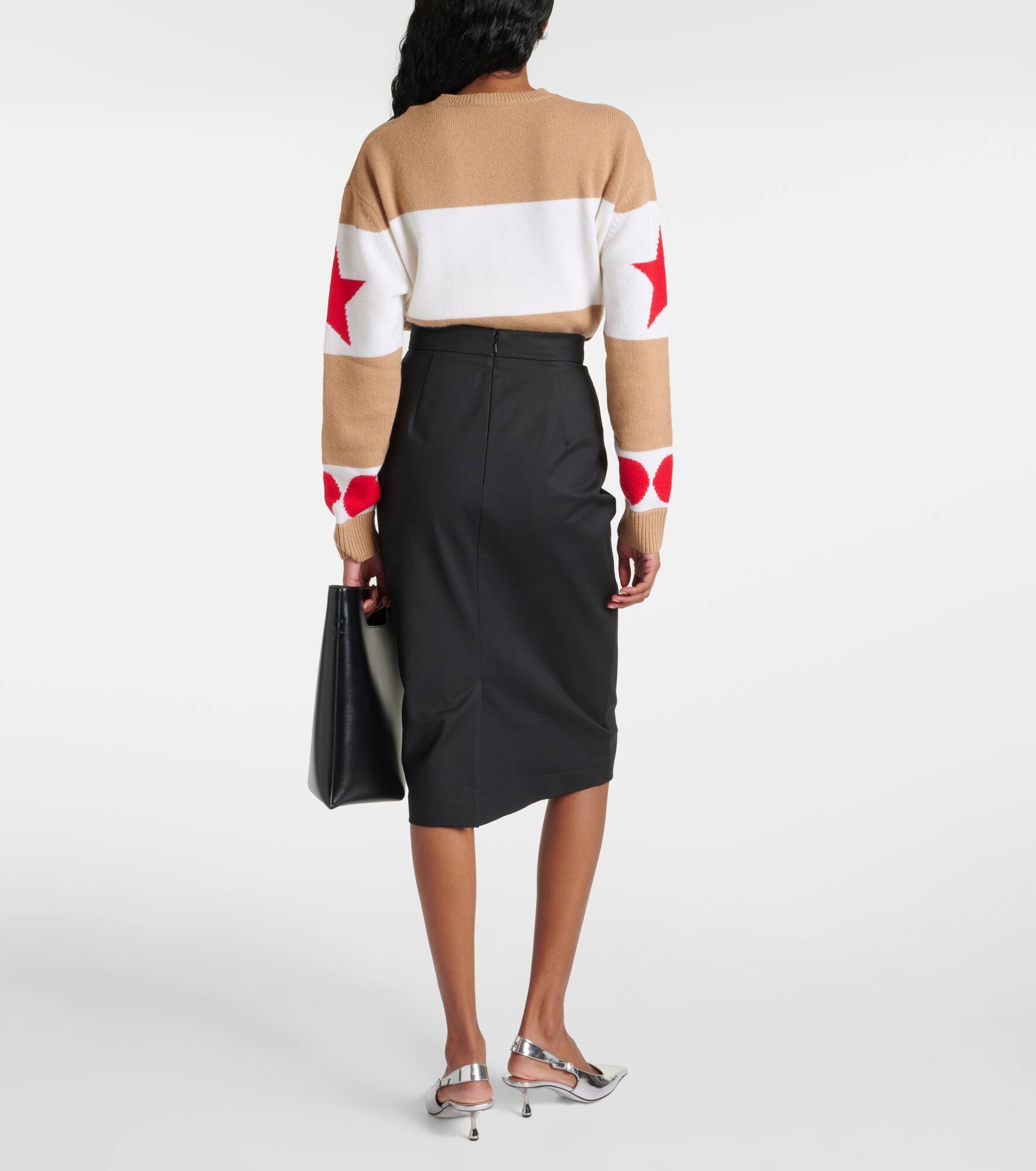 Eden cotton-blend pencil skirt - 3