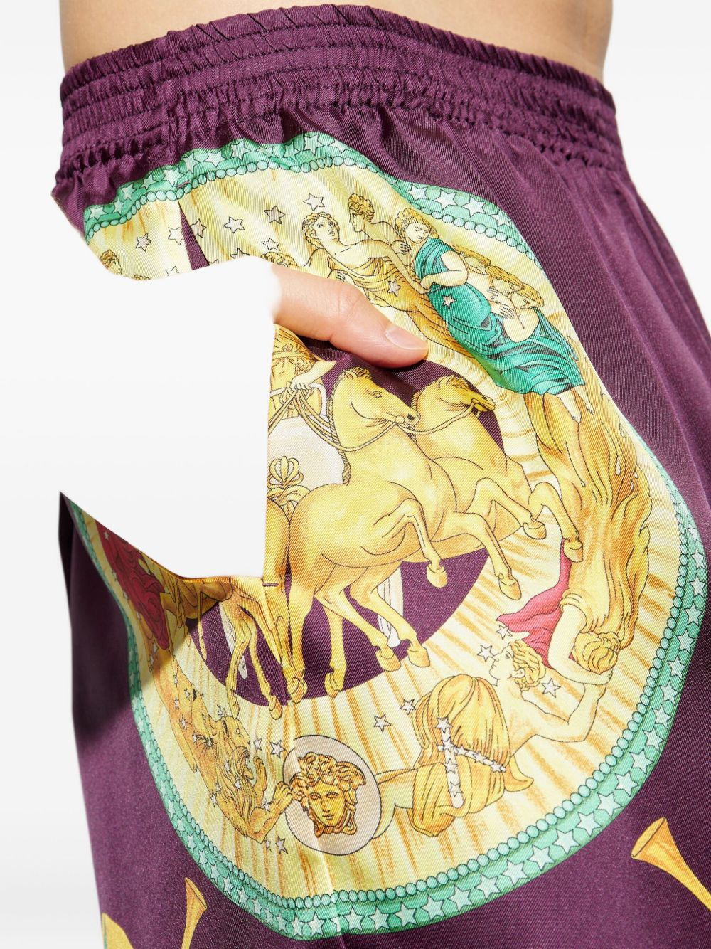 elasticated silk shorts - 5