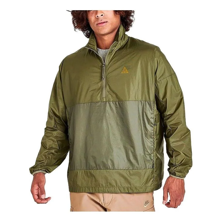 Nike Acg Half-Zip Windbreaker Jacket 'Olive' DN3953-378 - 1