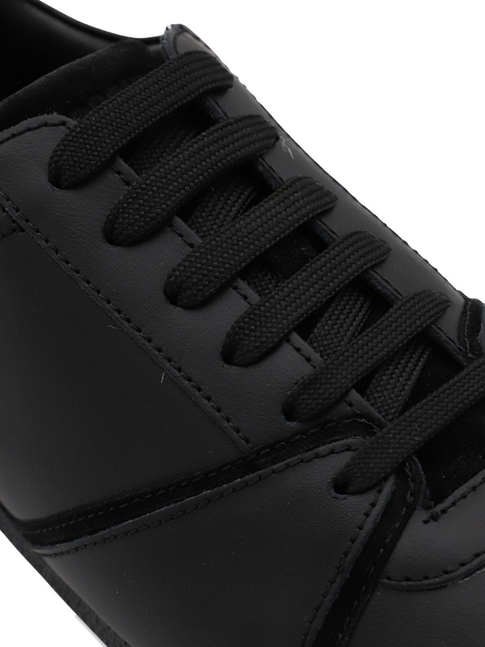 leather suede panel sneakers - 4