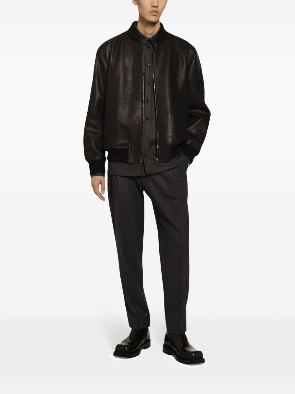 mélange trousers - 2