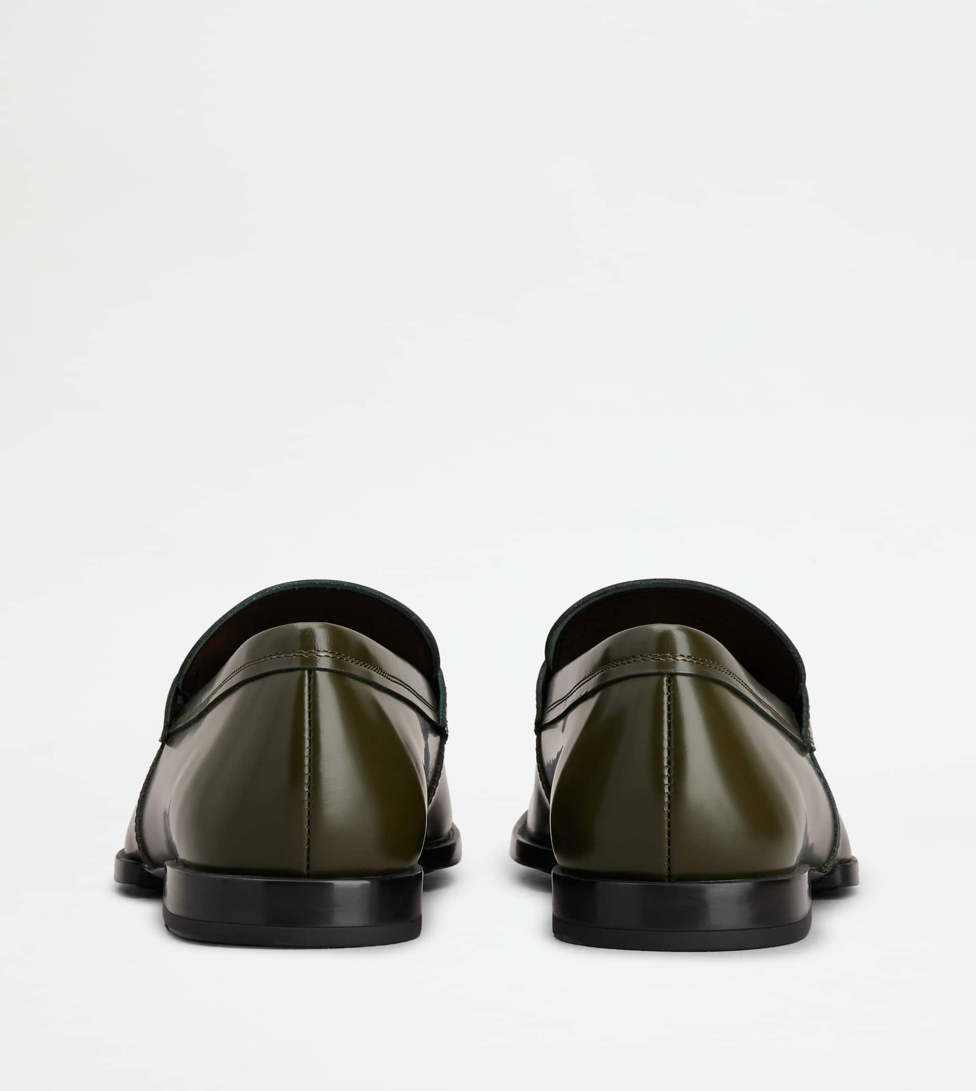 KATE LOAFERS IN LEATHER - GREEN - 2