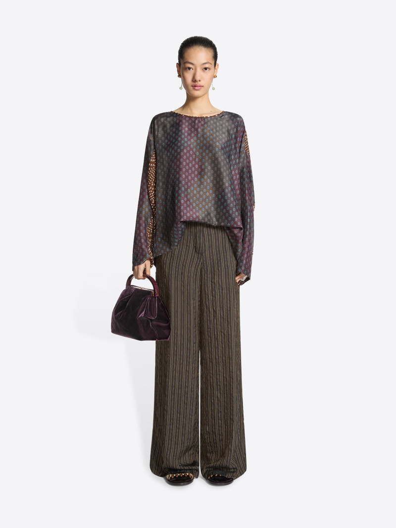 Dries Van Noten SILK CONTRAST TOP outlook
