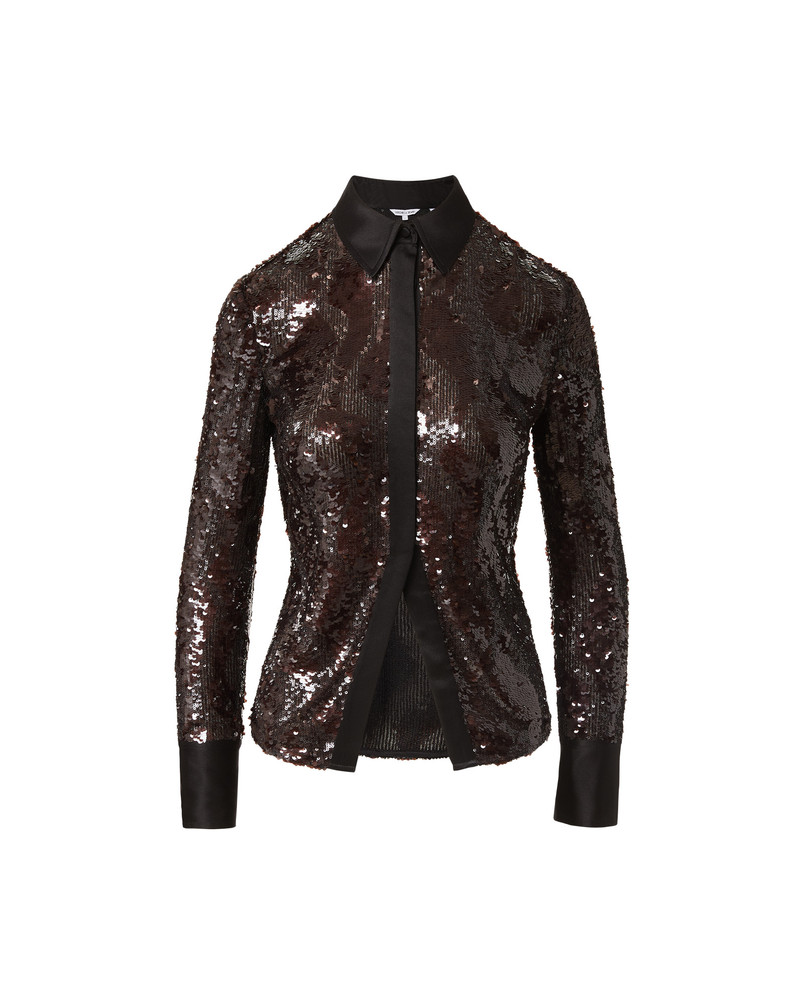 MATTY SEQUIN BUTTON-DOWN SHIRT 1
