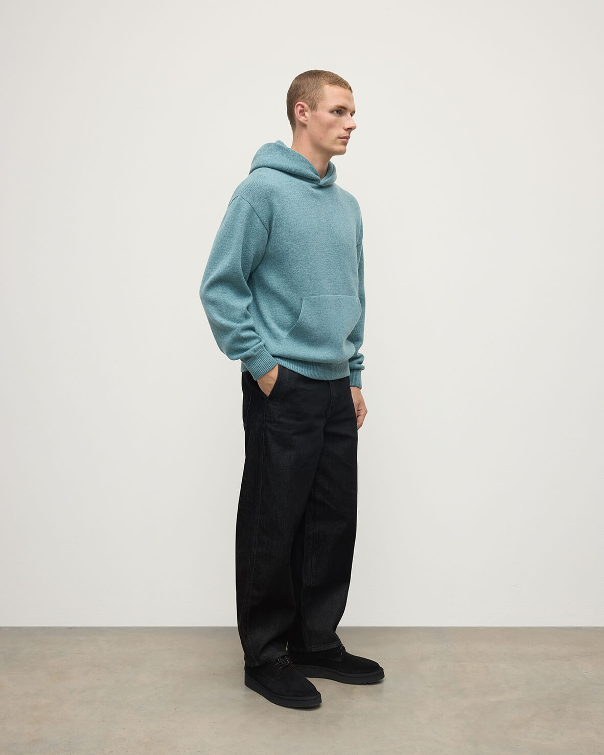 Light Grey Cashmere Hoodie - 4