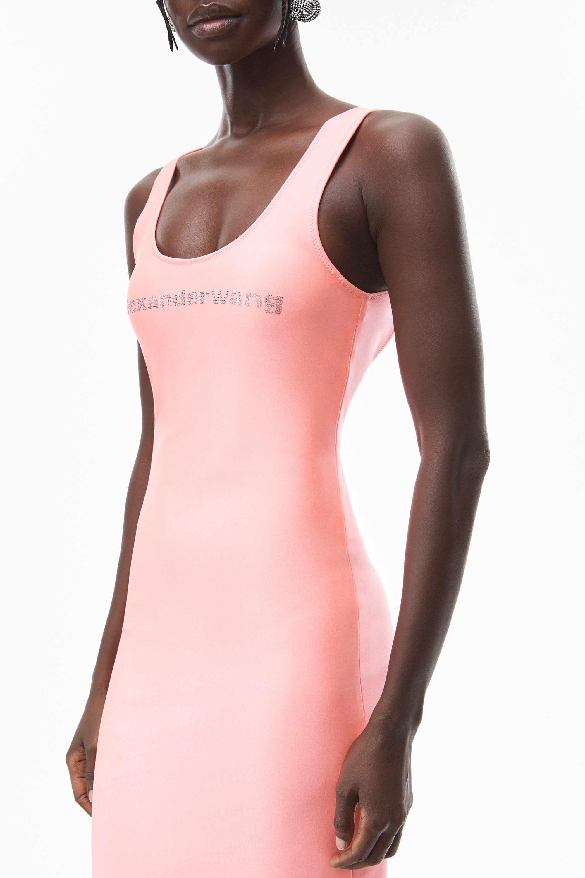 CRYSTAL LOGO GOWN IN ACTIVE STRETCH - 4