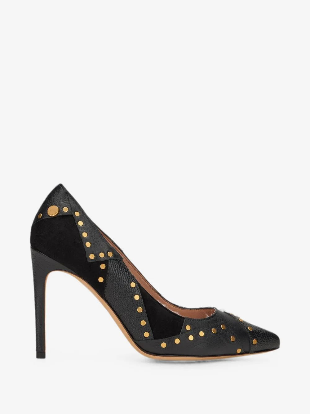 studded panelled pumps - 1