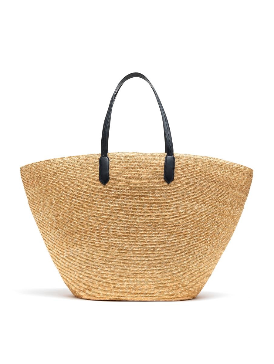 LARGE TULIP RAFFIA TOTE - 2