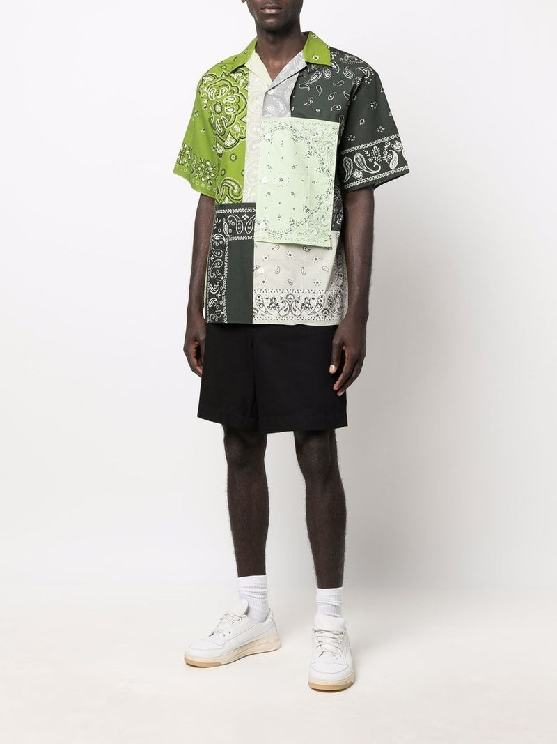 KENZO KENZO Patchwork Short Sleeves Shirt Green outlook
