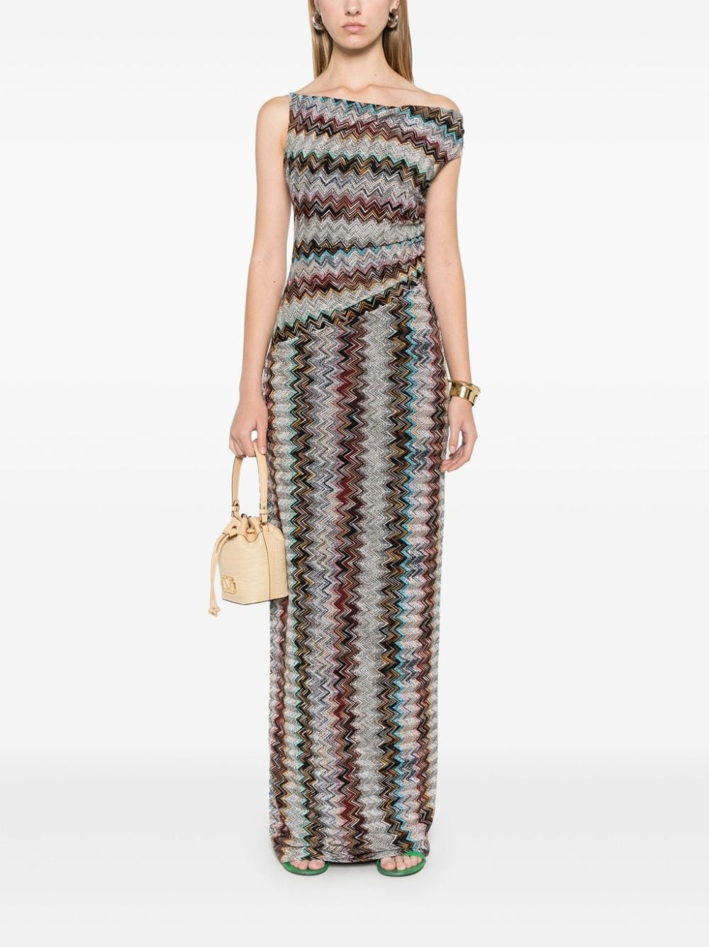 zigzag-woven maxi dress - 2