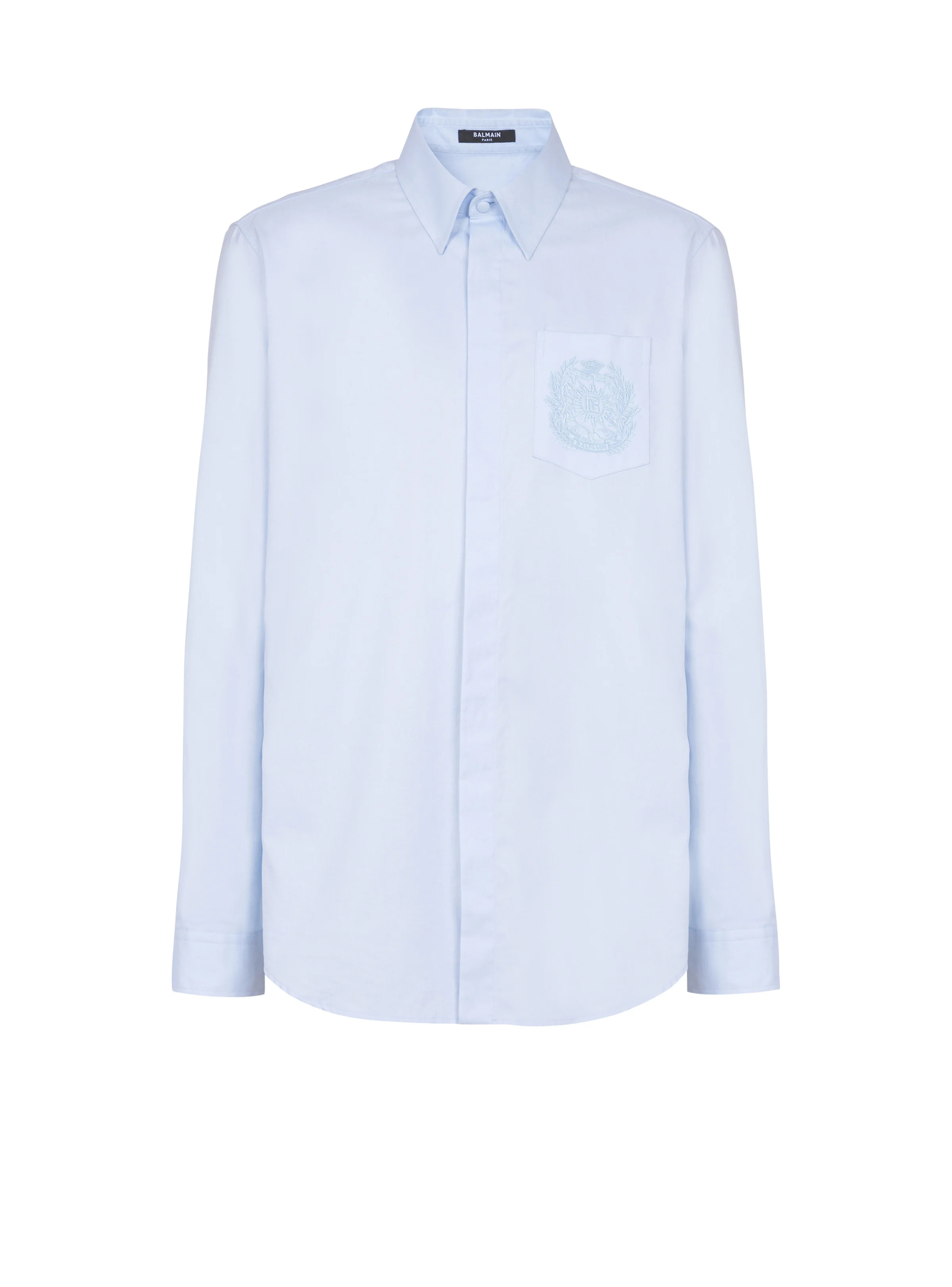 Balmain Écusson embroidered cotton shirt - 1