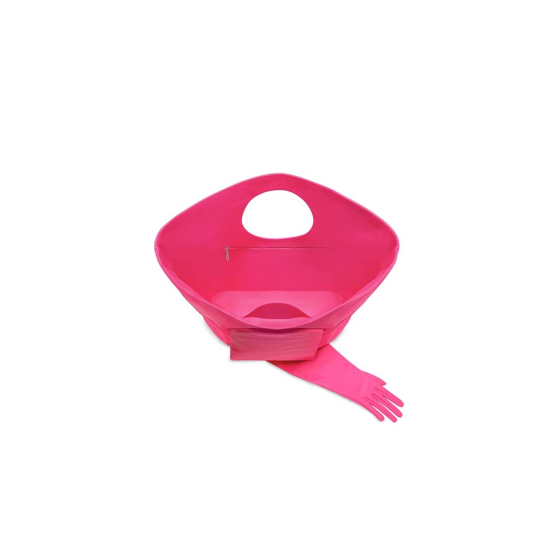 Women's Glove Large Tote Bag  in Fluo Pink - 4