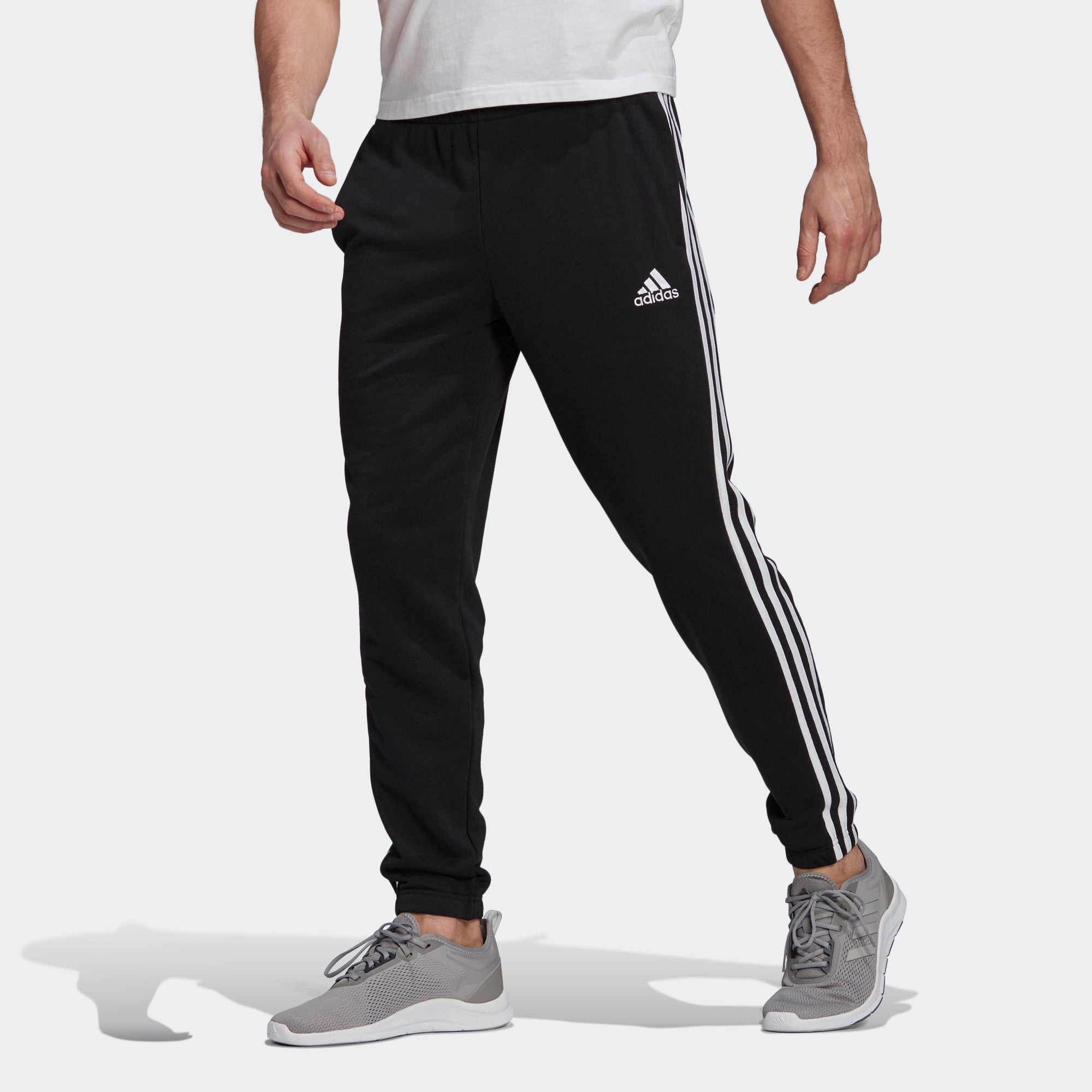 adidas M 3s Ft Te Pt Casual Sports Classic Stripe Bundle Feet Long Pants Black GK8829 - 3