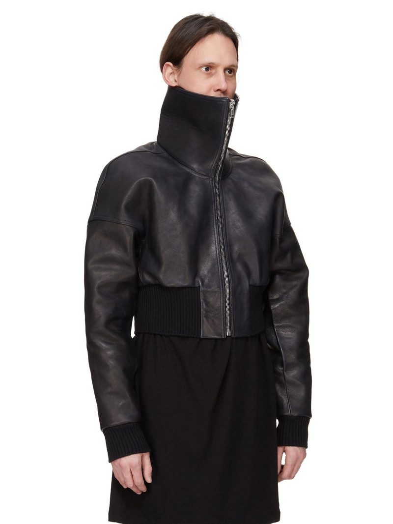 Black Concordians Dracucollar Leather Jacket 6