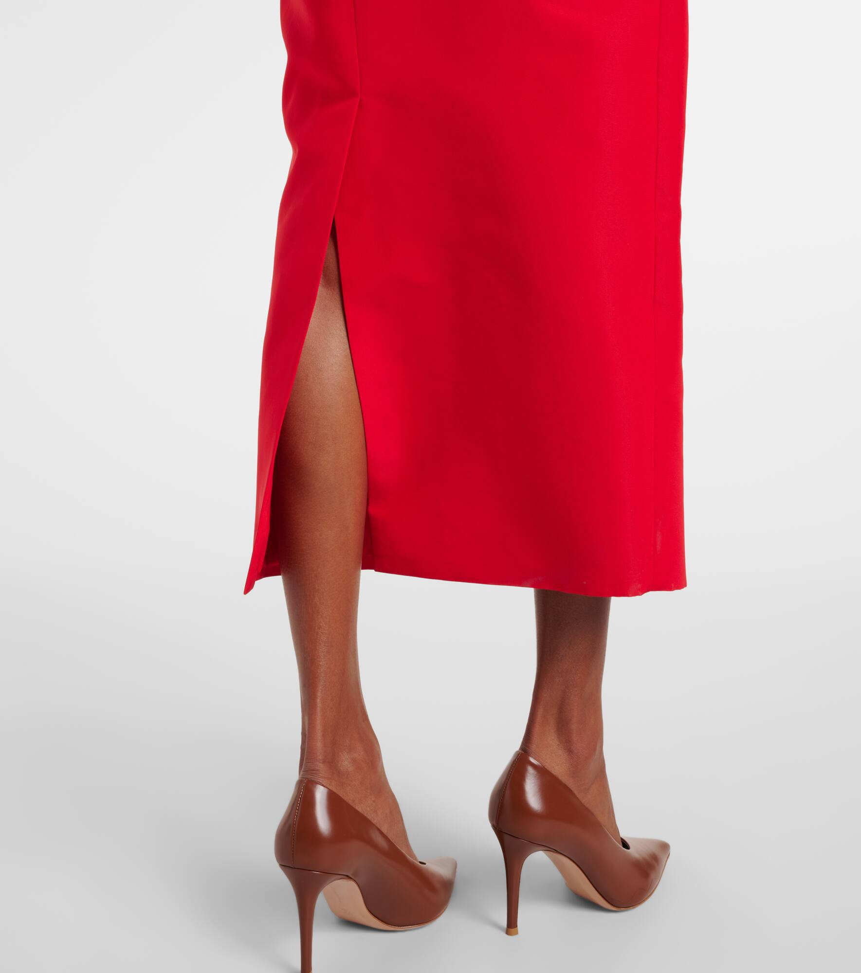 Off-shoulder silk maxi dress - 6