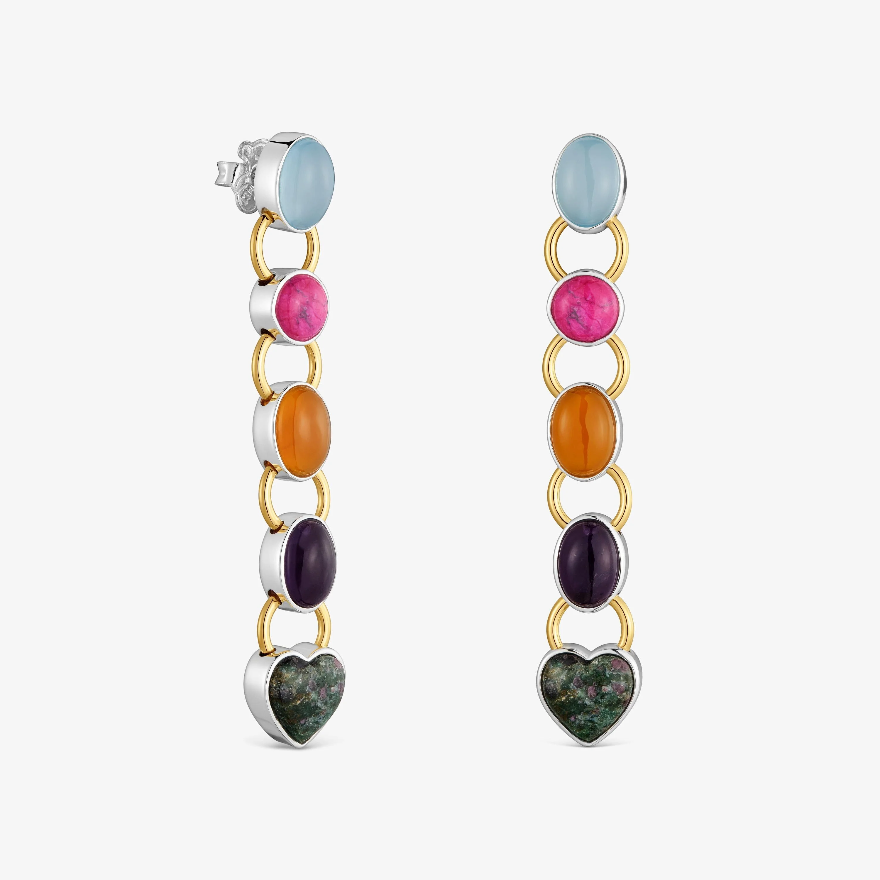 XL two-tone Earrings with gemstones TOUS Gem Power - 1