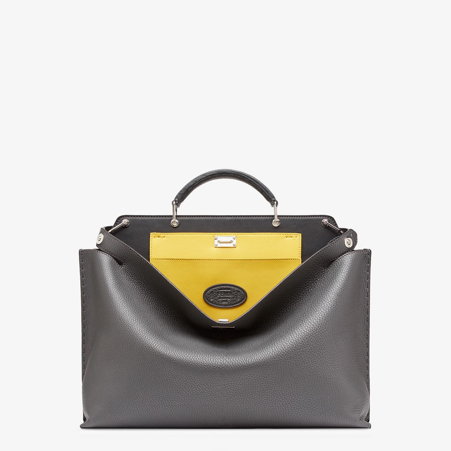 Gray leather bag - 1