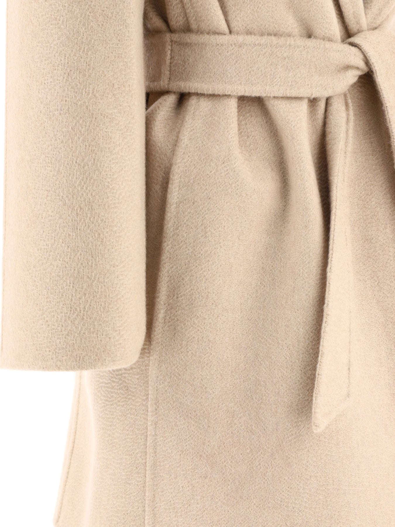 Short Cashmere Wrap Coat Coats Beige - 4