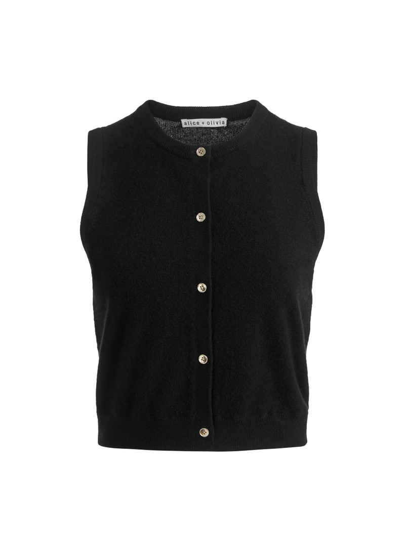 LOLY BUTTON FRONT CASHMERE VEST 1