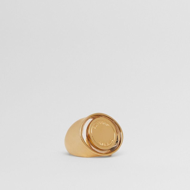 Resin and Gold-plated Signet Ring 3