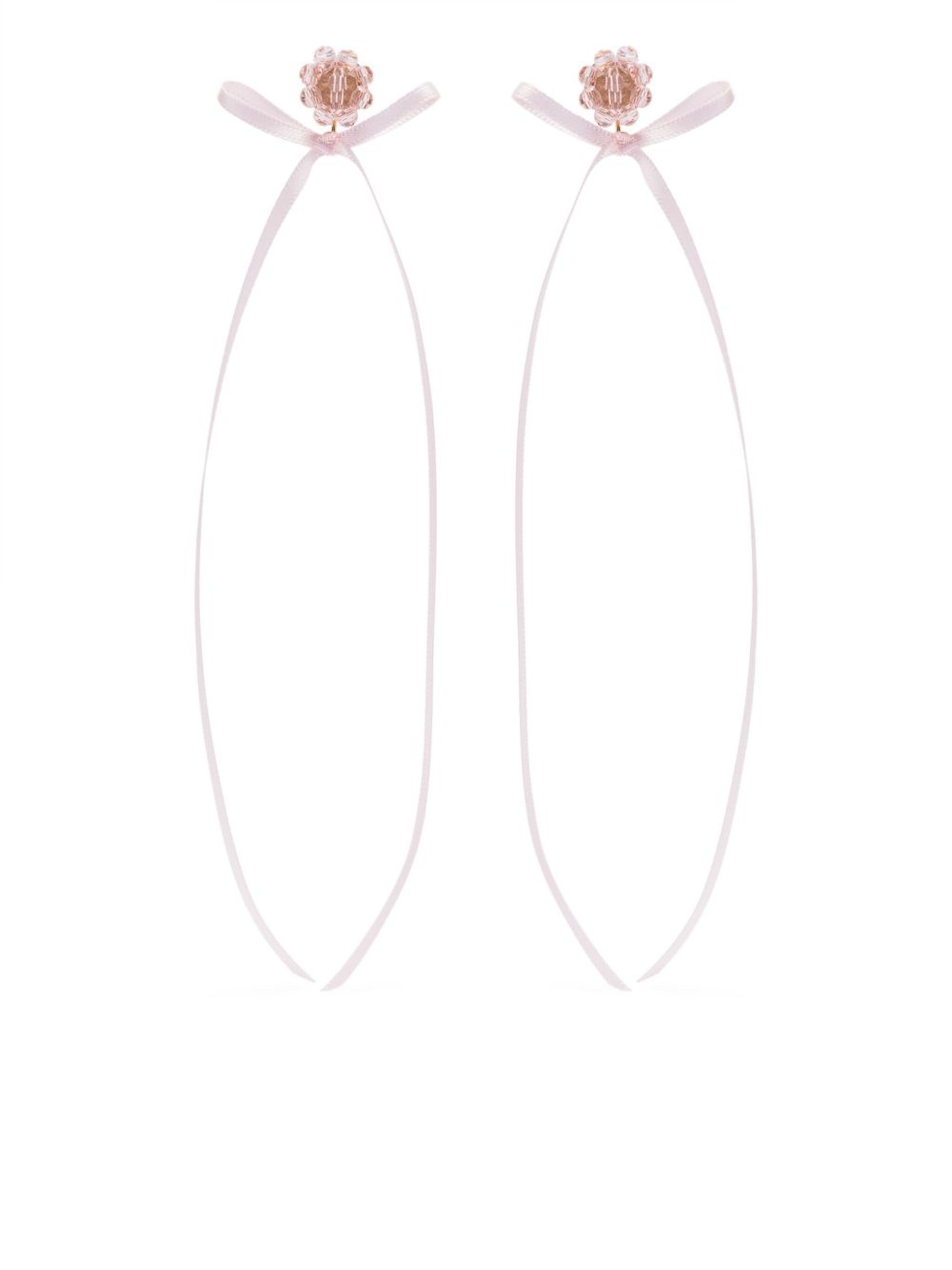 bow ribbon stud earrings - 1