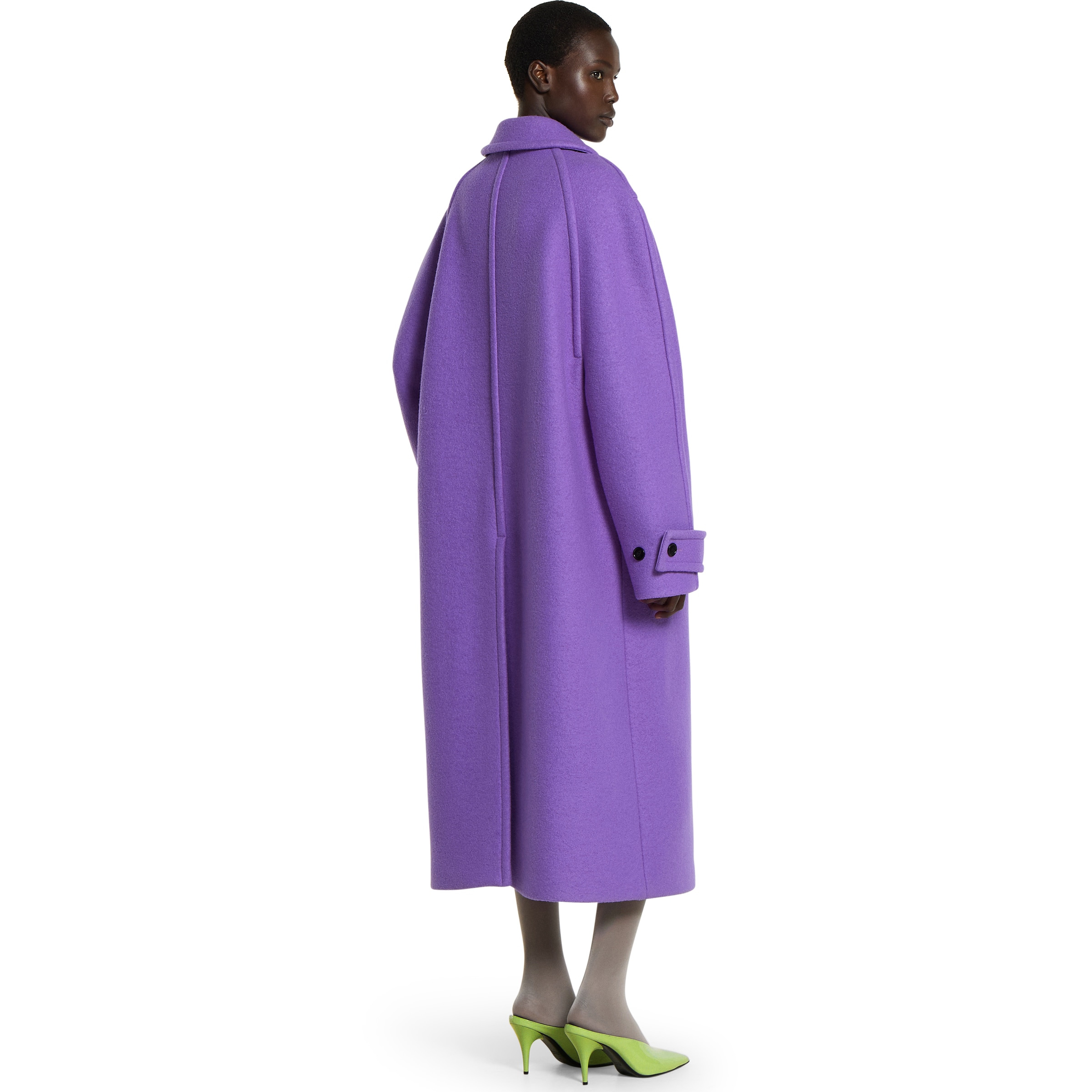Compact wool cashmere coat - 4