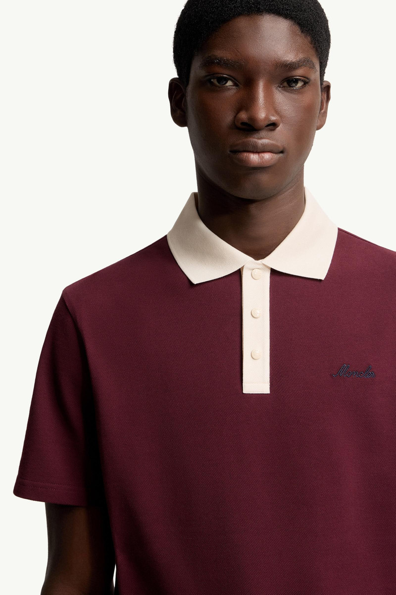Embroidered Logo Cotton Piquet Polo Shirt 6